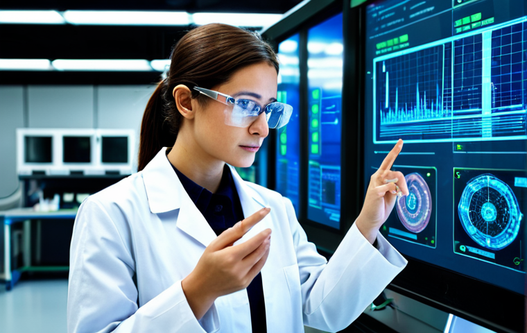 **

A female engineer wearing a fully clothed, modest lab coat and safety glasses, standing in a modern, high-tech laboratory. She is analyzing data on a holographic display. Background includes complex machinery and glowing lights. Perfect anatomy, correct proportions, natural pose, well-formed hands, proper finger count, professional photography, high quality, safe for work, appropriate content, fully clothed, professional.

**