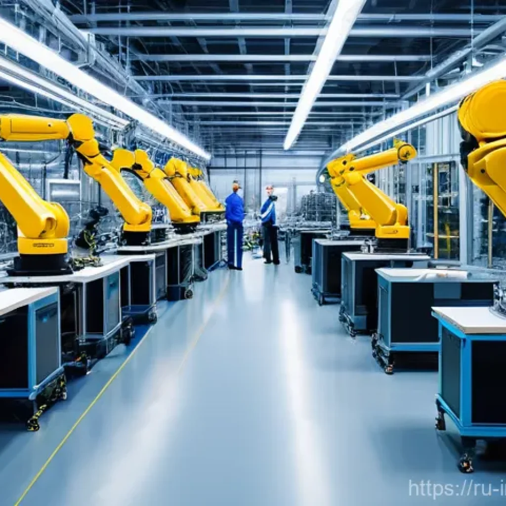 산업공학 AI 최적화 적용 - **Prompt 1: Intelligent Russian Factory Floor with AI-driven Automation and Quality Control**
"A...