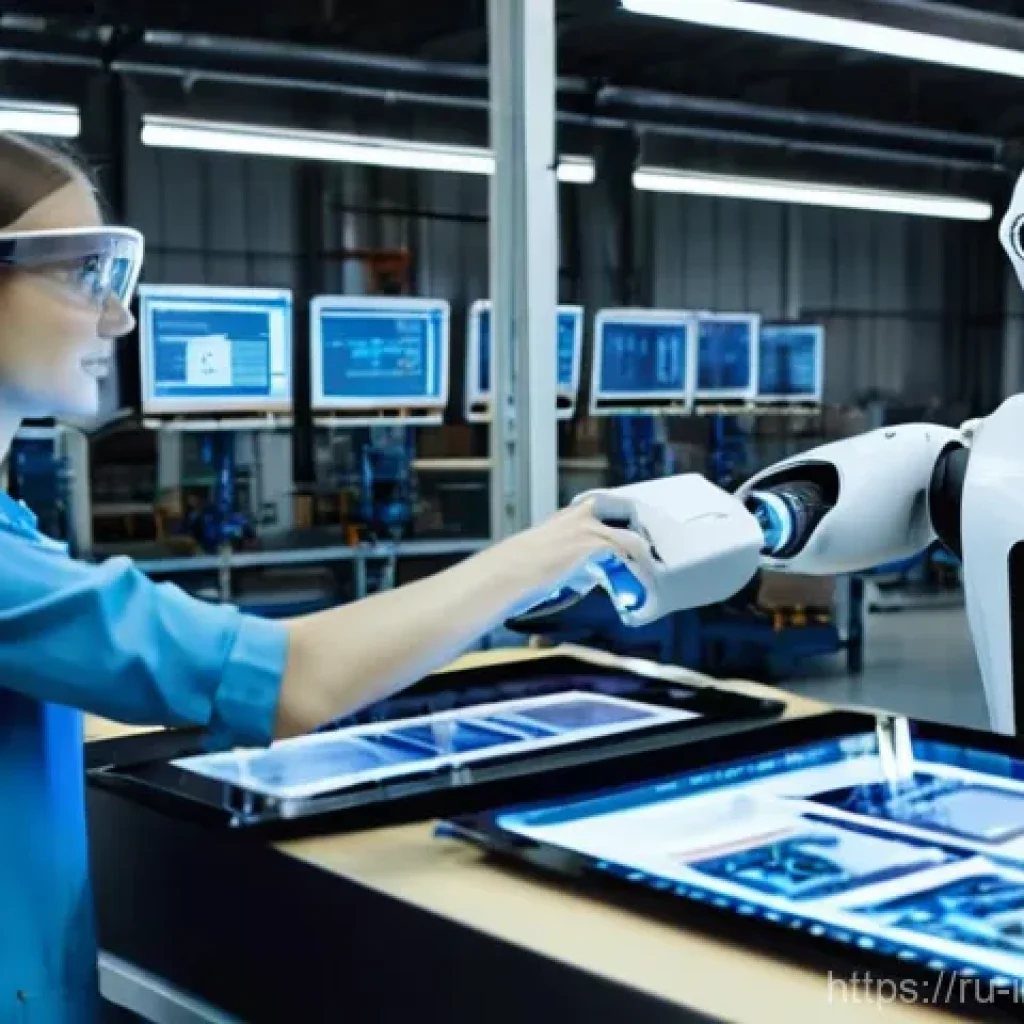 산업공학과 로보틱스 - **Prompt 1: Harmonious Human-Robot Collaboration in a Modern Russian Factory**
    A wide shot of a ...