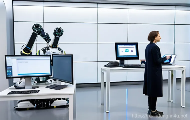 산업공학과 로보틱스 - **Prompt 2: Dynamic Russian Industrial Robotics Landscape**
    A vibrant and dynamic scene depictin...