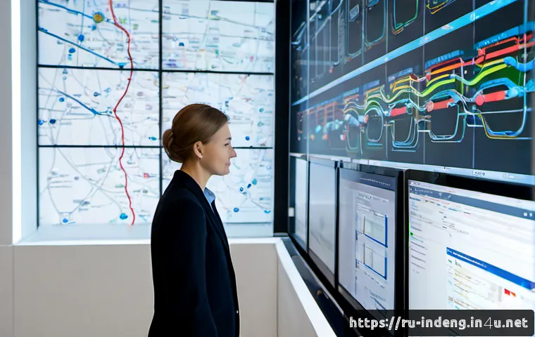 Home 17 산업공학과 소셜 네트워크 분석 - Photorealistic industrial engineering team in a modern Moscow operations center, a Russian engineer ...